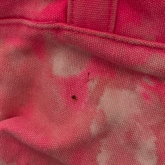 PINK Victoria’s Secret Canvas Tie Dye Tote Bag with Zipper - Picture 3 of 5